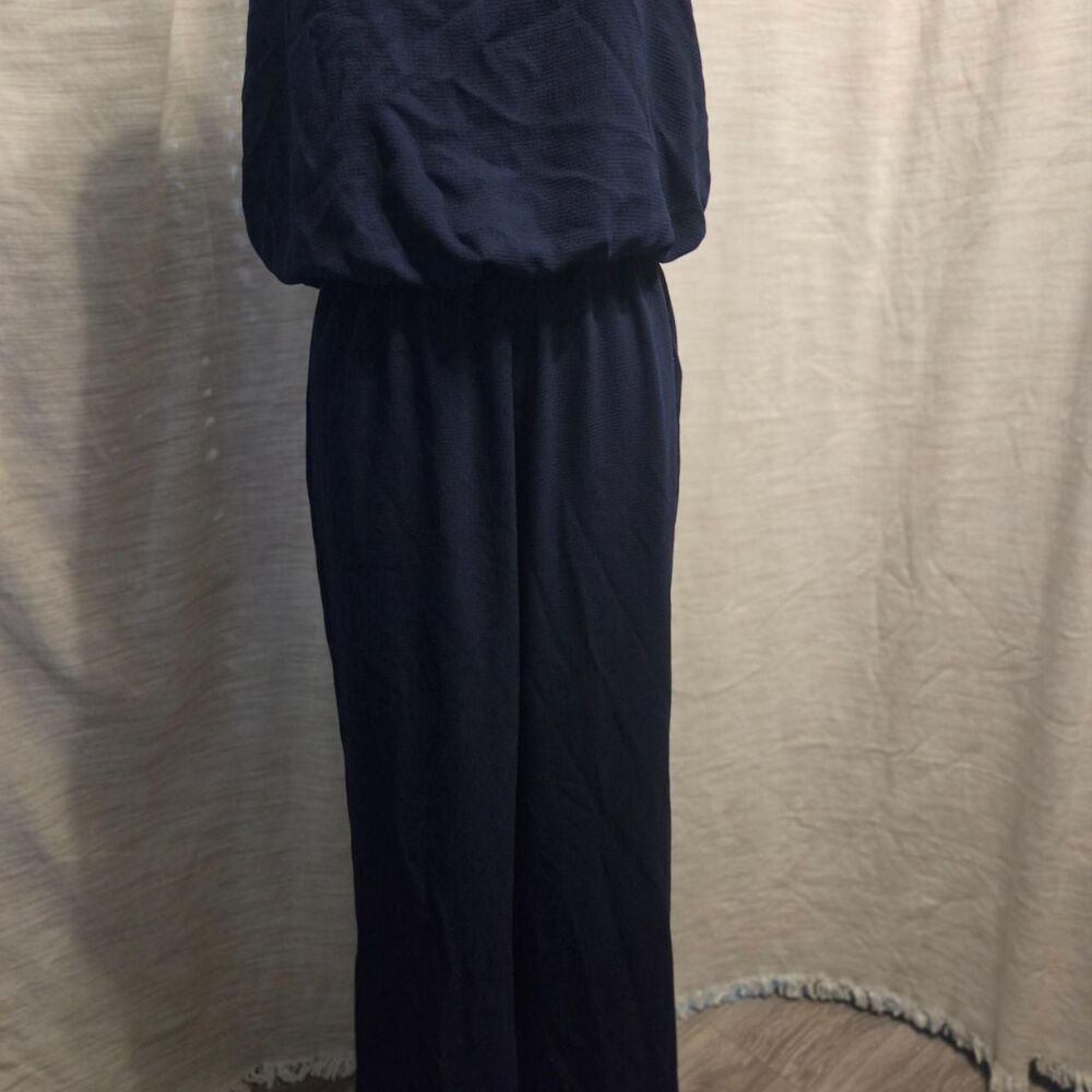 Women's Navy Sleeveless Jumpsuit